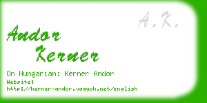 andor kerner business card